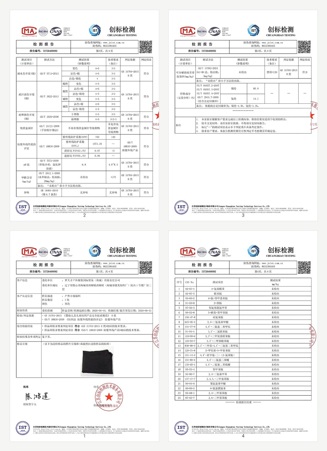 Fabric test report 01