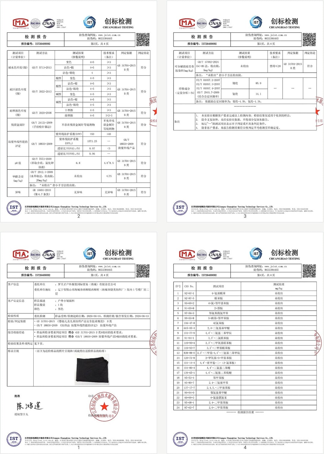 Fabric test report 01
