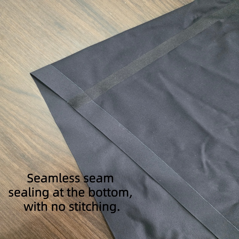 Seamless seam sealing at the bottom with no stitching